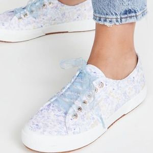 Suprga x loveshackfancy floral print shoes